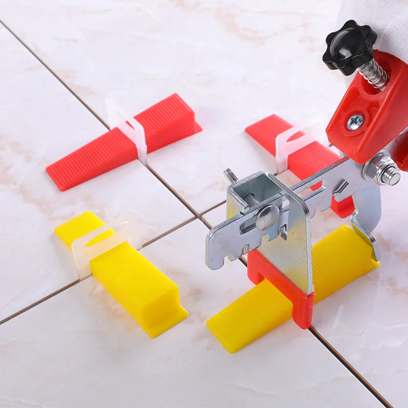25-1200PCS Floor Tile Leveling System Clips Spacers Straps Tile Piler Wadge for Ceramic Tile Laying Leveling Construction Tools