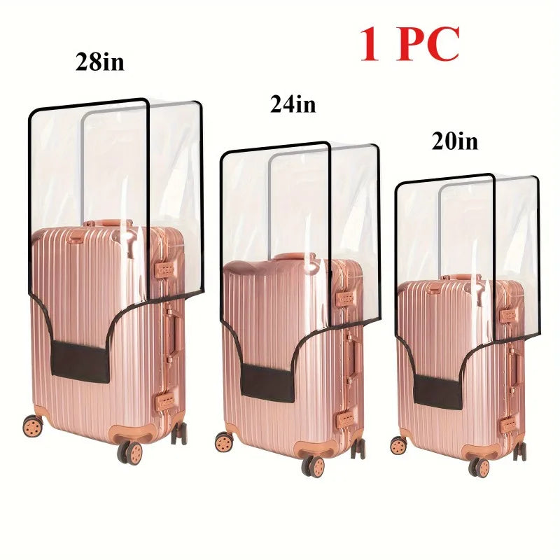 1Pc Transparent PVC Luggage Cover Protector - Universal Dustproof Scratch Resistant Suitcase Protector for 20-28in Travel Bags