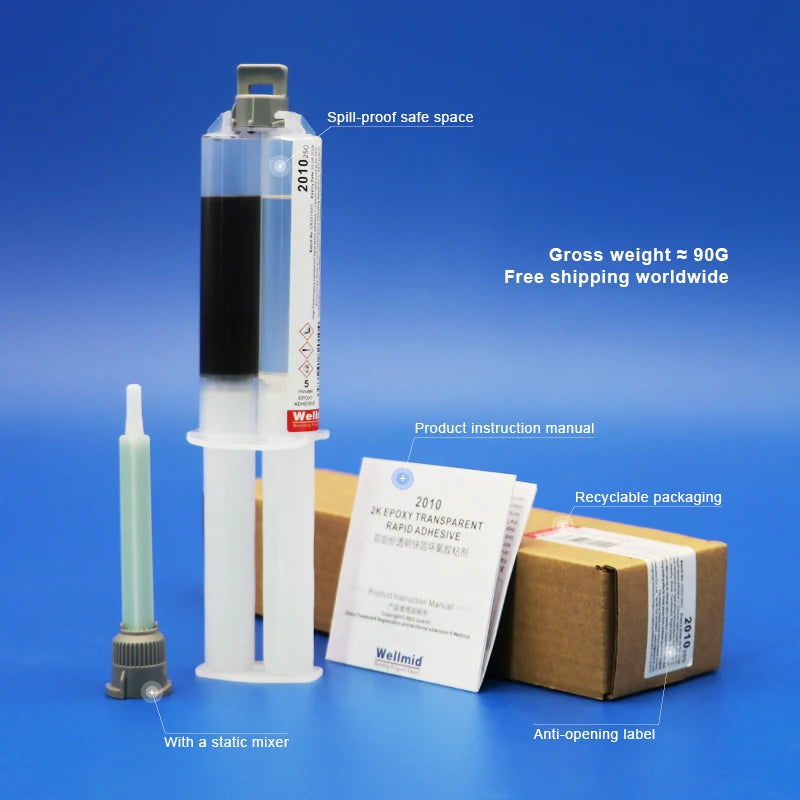 Black Epoxy Adhesive Fast Cured Bathroom Accessories Solar Panel Smart Repair 25g Liquid 2 Component 5 Minutes 2010 AB Glue Rapi
