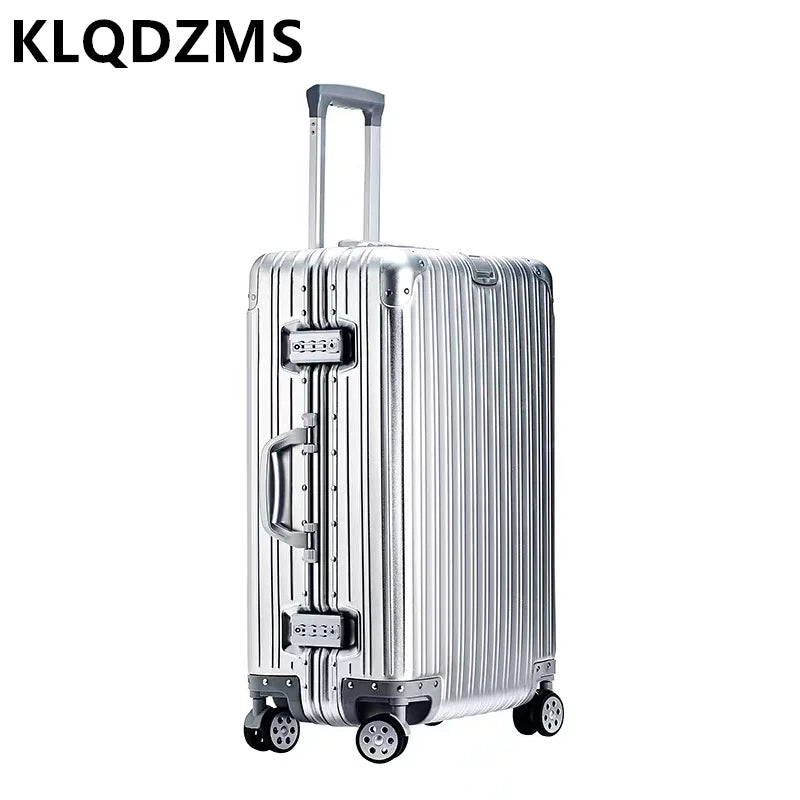 KLQDZMS High Quality All Aluminum Magnesium Alloy Luggage Large Capacity Travel Suitcase 20 Inch Boarding Business Luggage Bag