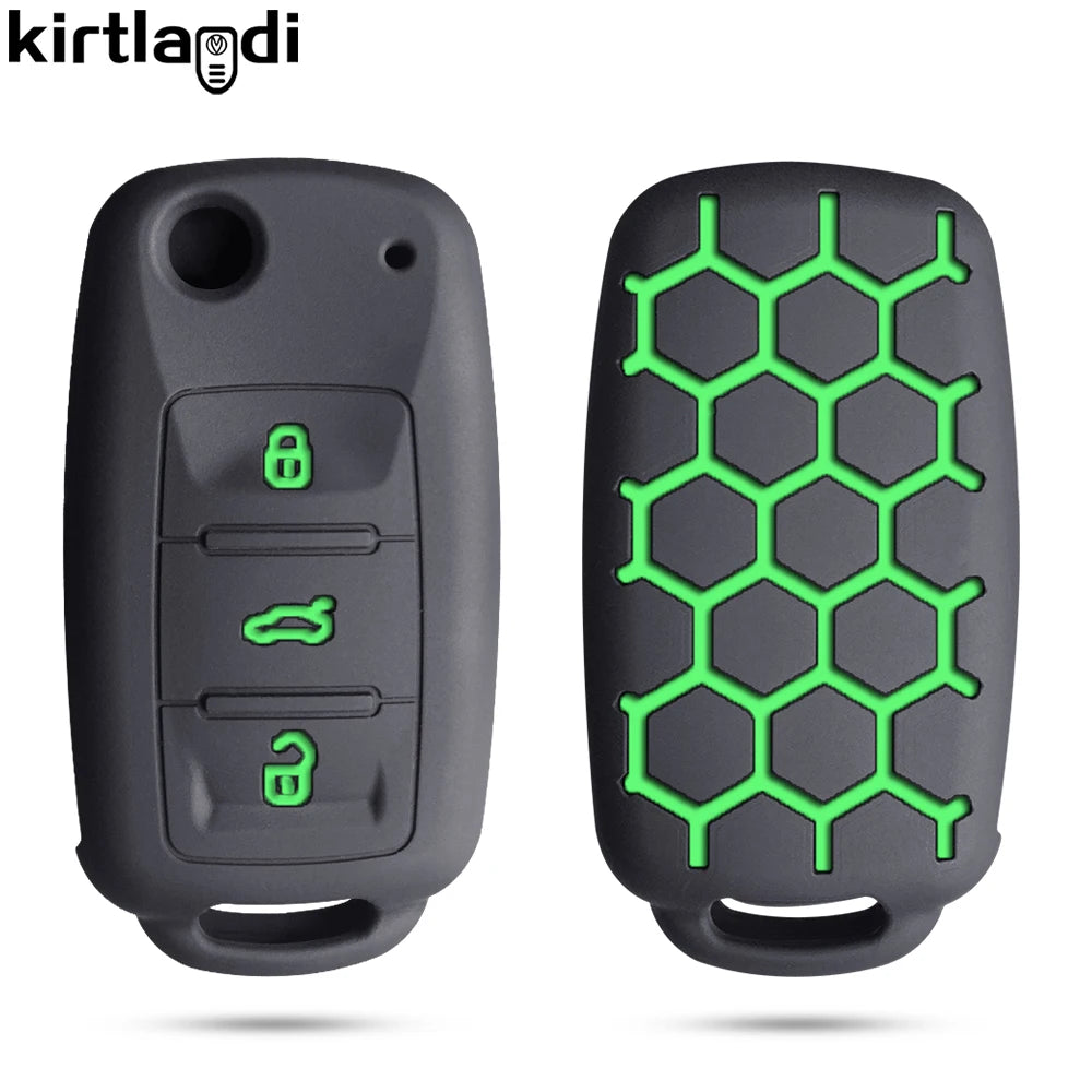 Silicone Case Key Cover Remote Fob Case for Volkswagen VW Bora Polo Jetta Passat B5 Golf 6 Beetle Caddy for Skoda Octavia Ibiza