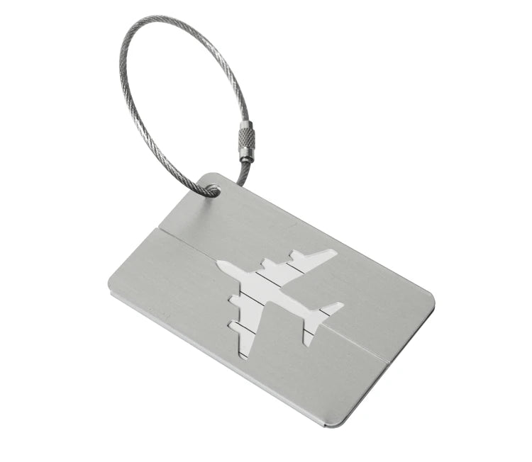 Premium Aluminum Travel Luggage Tag Durable Luggage Identification with Business Card Holder Fashion Tag Travel Accessories