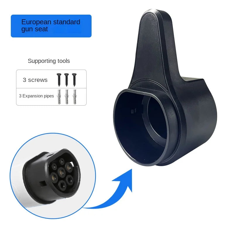 AFEEV Type 2 EV Charger Holder Charger Plug Holder Wall Mount Wallbox Socket Electric Car Charging Gun for IEC 62196-2 Charger