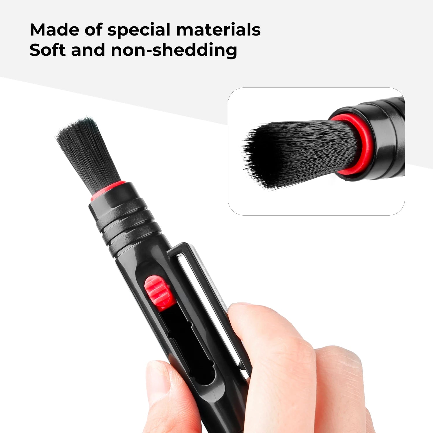 K&F CONCEPT Professional Lens Cleaning Pen with Soft Brush Carbon Head Bottom Sucker Lens Cleaning Pen for Canon Nikon Sony Fuji