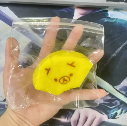 2026 Hot 1Pc Soft Taba Squishy Toy with Butter Texture - Sweet Melon Bear Shaped to Relieve Stress - Food Grade Silicone S
