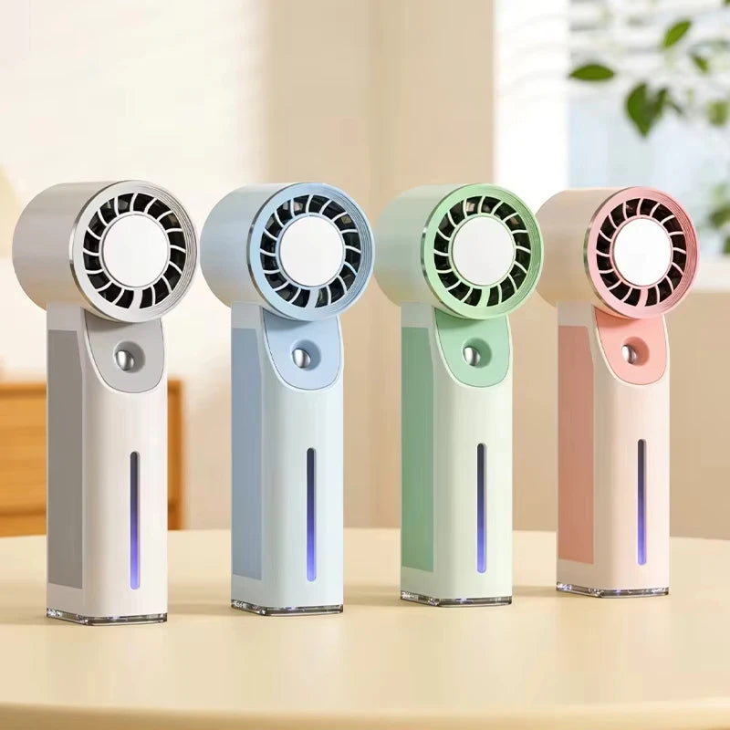 4000mAh USB Rechargeable Misting Handheld Turbo Fan Ice Compress Cooling Spray 샤오미 선풍기 Portable Travel Gadget for Xiaomi