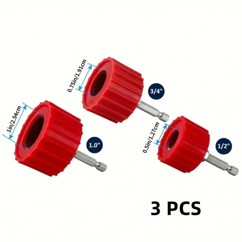 3/9Pcs Copper Pipe Cleaner Set for Power Drill Tube Cleaning Brush Cleans Copper Pipes Tubes and Fittings for Soldering