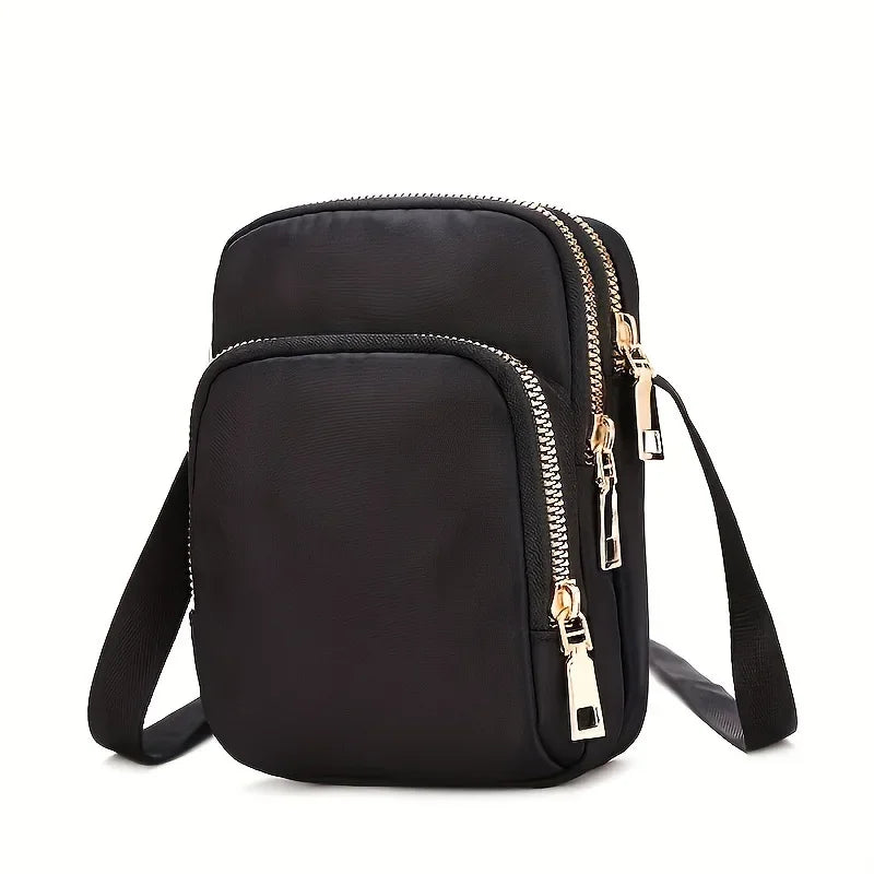 Casual waist bag, single-shoulder bag, casual lightweight crossbody phone case, nylon coin purse, mini bag