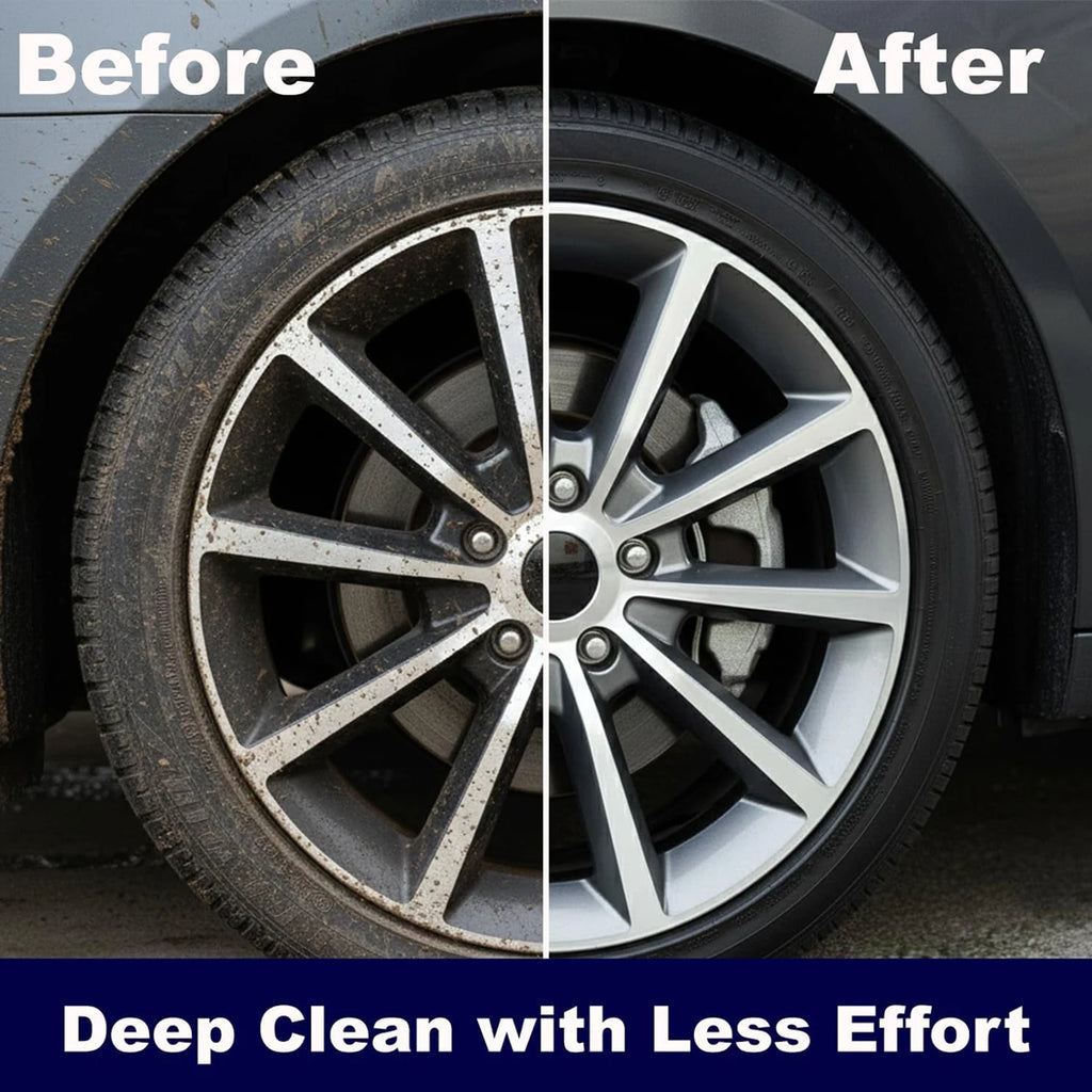 Long Handle Car Tire Cleaning Brush Soft Nylon Bristle Vehicle Rim Hub Crevice Detailing Wash Tool For Car Care
