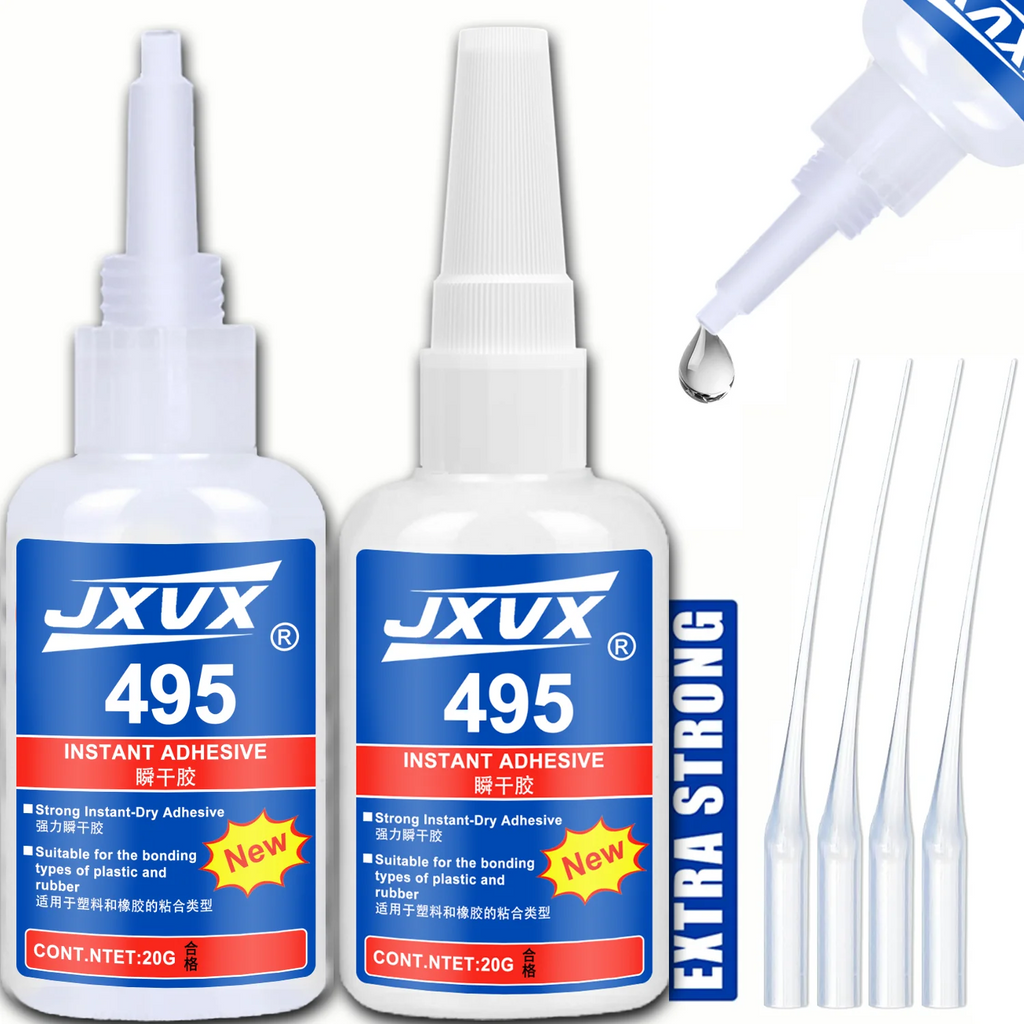 401 Super Glue,Cyanoacrylate (CA) Glue with Anti-Clog Caps & Precision Microtips For,Crafts,Furniture Shoe Ceramic Glass Plastic