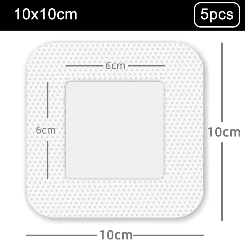 5Pcs Bordered Guaze Pad Sterilized Wound Dressing Waterproof Adhesive Wound Plaster Bandage Sticker Home Travel First Aid Kit