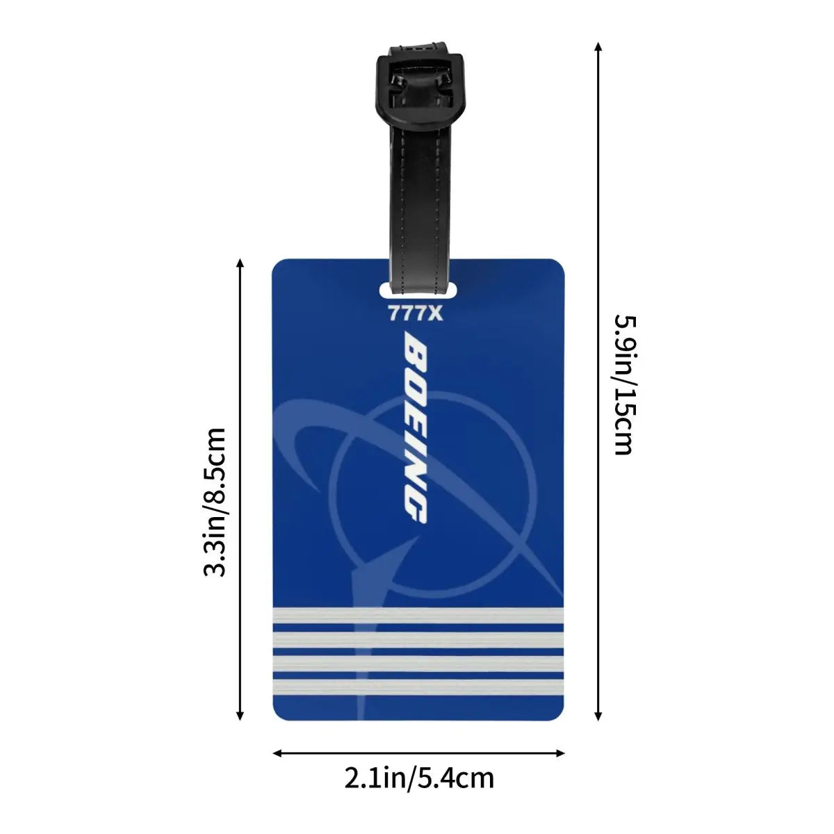 Custom Boeing 777X Captain Stripes Luggage Tags for Suitcases Aviation Aviator Flight Pilot Baggage Tags Privacy Cover ID Label