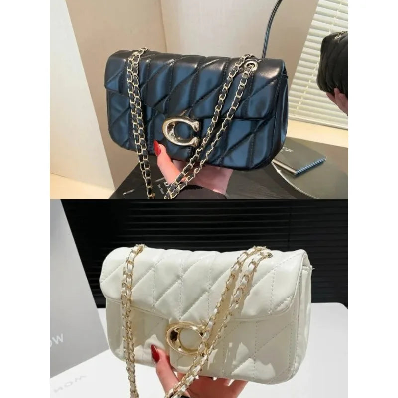 2026Small Fragrant Wind Bag Handbag Rhombic Chain Bag 2026 New One-shoulder Messenger Bag Joker High Sense Small Square Bag Tide