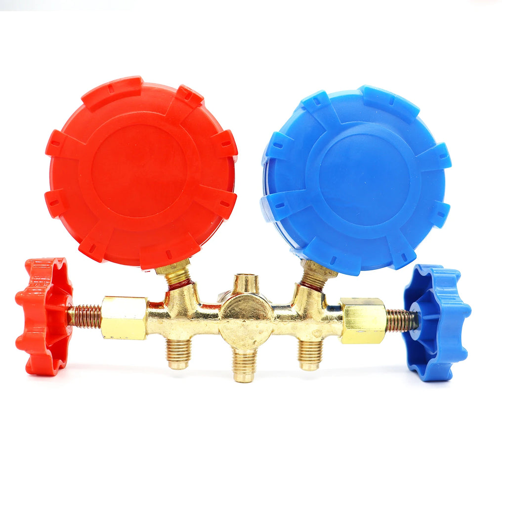R410a 3 Way AC Diagnostic Manifold Gauge Set for Freon Charging Fits R32 R410a R-404A R-134a Refrigeration Manifold Gauge Air