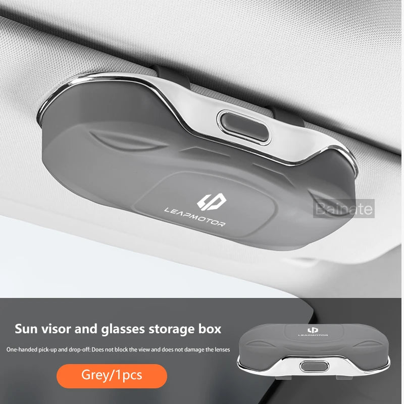 Car Glasses Box Sun Visor Glasses Holder For Leapmotor C10 C11 C16 B01 B10 C01 2024-2026 Shock-proof Eyeglasses Storage Case