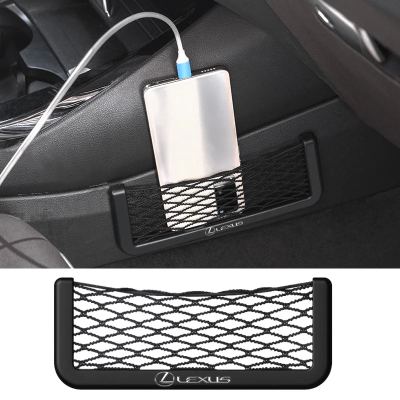 Car Seat Side Interior Back Sundries Pocket Mesh Storage Bag For Lexus RX330 IS250 Ct200h Fsport ES300h RX350 IS300h GS300 LS460