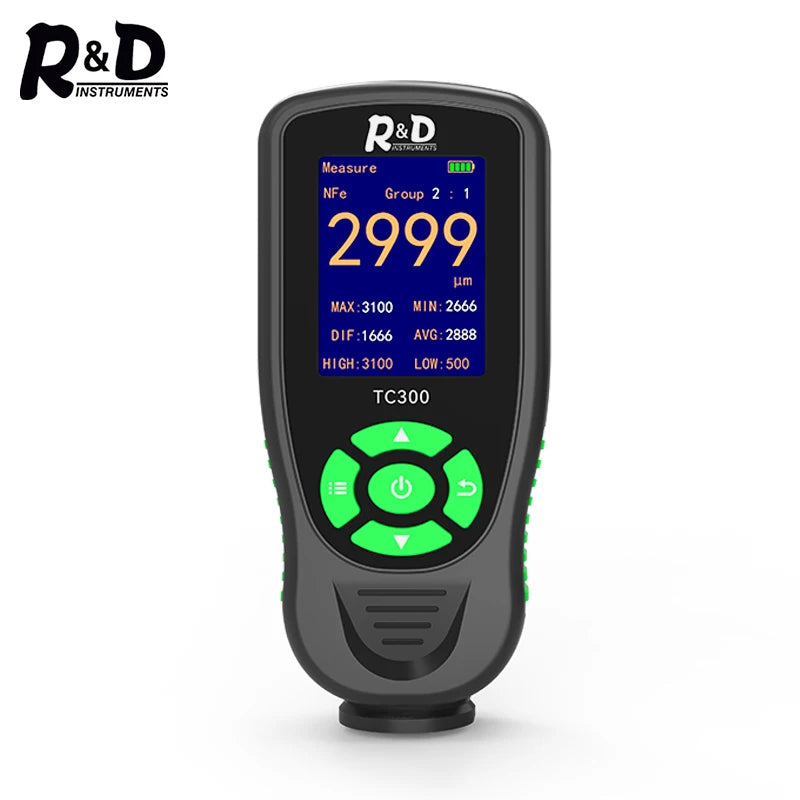R&D TC300 Coating Thickness Gauge for Car Digital Meter Tool Automotive Paint Thickness Measurement F/NF Automatic Detection