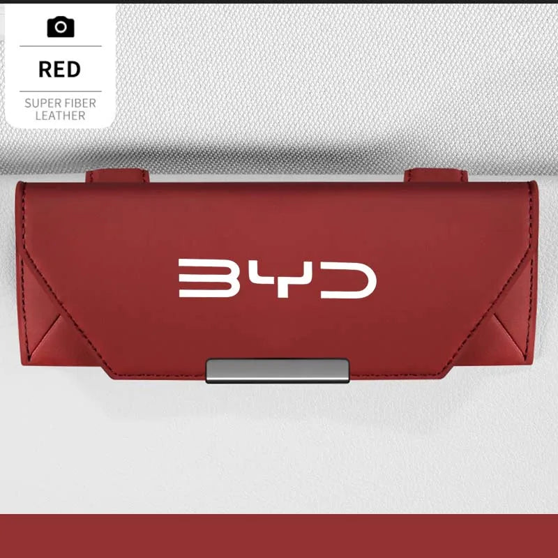 For BYD Seal Seagull Dolphin Sealion 7 6 Atto 3 Song Plus Accessories Car Visor Sunglasses Glasses Holder Glasses Case Clip Box