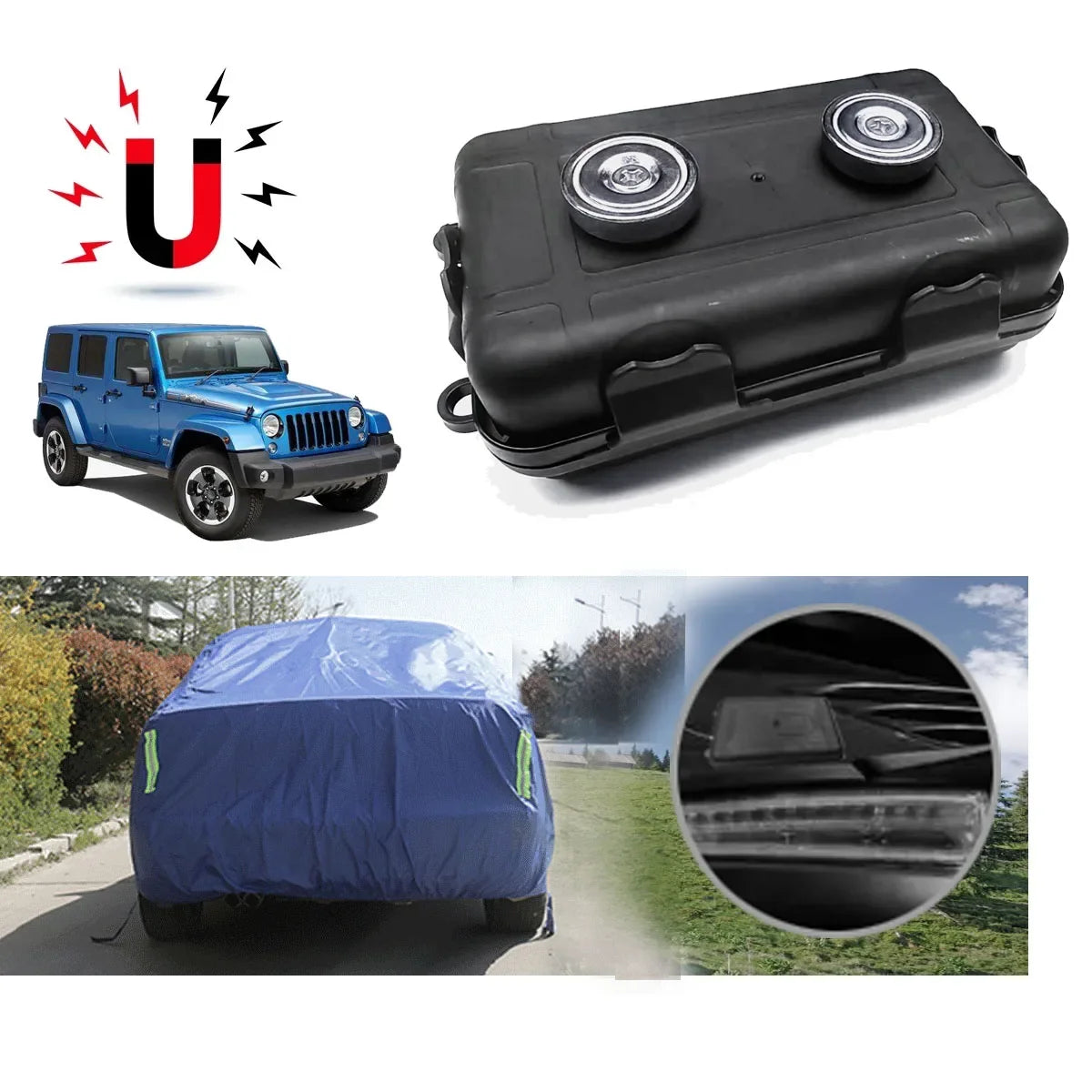 1pcs Upgraded New Magnetic Key Holder Waterproof Under Car Hide Key Box Rustproof Key Hider Multifunctional Box for Spare Box