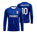 2026 round neck long sleeved T-shirt for men and women, breathable and quick drying 3D printed jersey for sports training