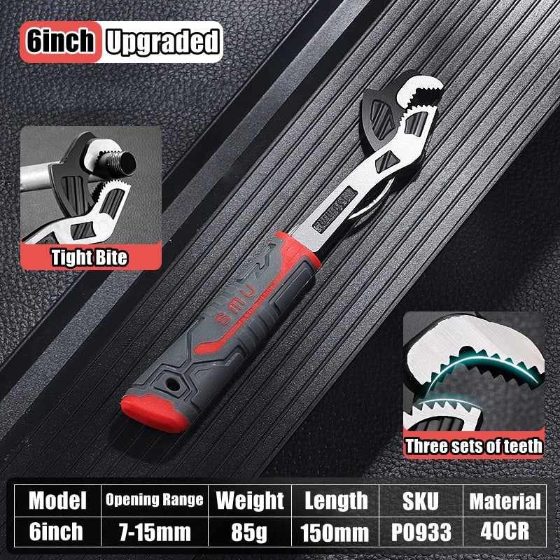 6/8/10/12 inch CR-V Steel Wrench Multifunctional Self-locking Pipe Wrench Hand Manual Tool Adjustable Wrench Car Repair Tools