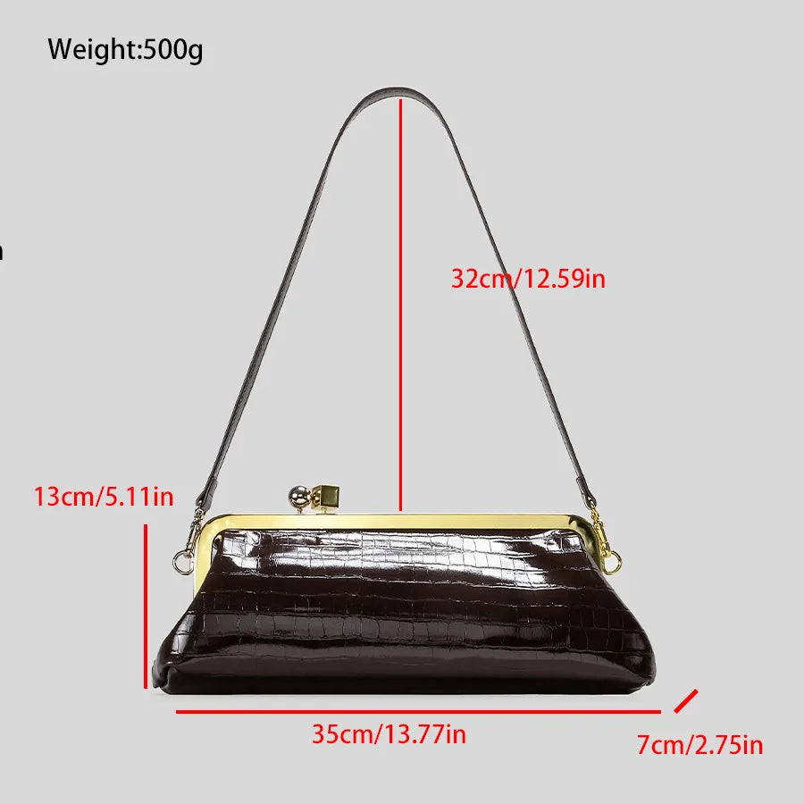 Fashion Long Clutch Bag for Women Luxury Designer Women Shoulder Bags Elegant Party Purses Trend Underarm Bag 2026