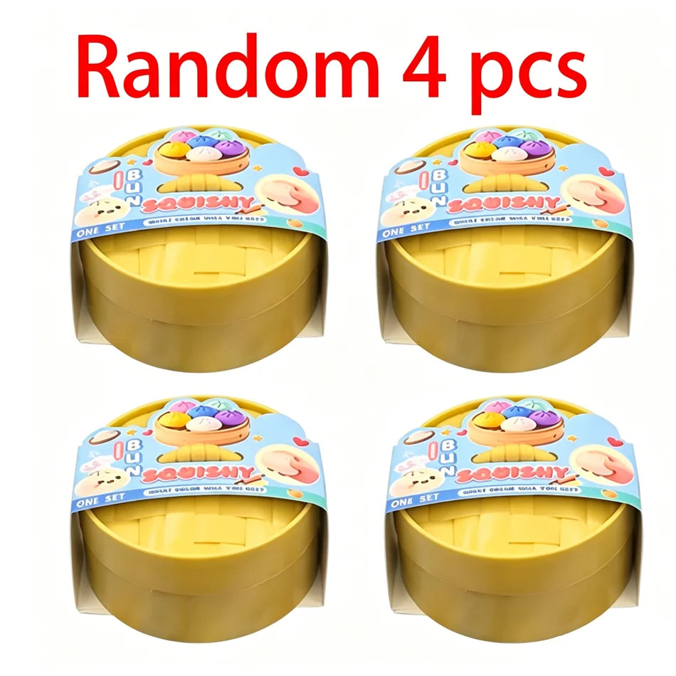 10cm Simulation Flash Dumpling Squishy Toy, Slow Rebound Soft Squeeze Stress Ball, Decompression Fidget Toy for Kids & Adults