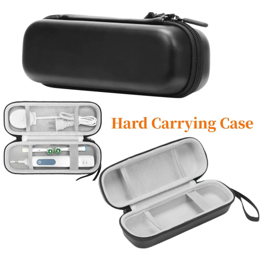 Toothbrush Travel Case for Oral B/Phlips Electric Toothbrush,Portable Hard Protective Storage Bag Hard Shell Storage Case Black