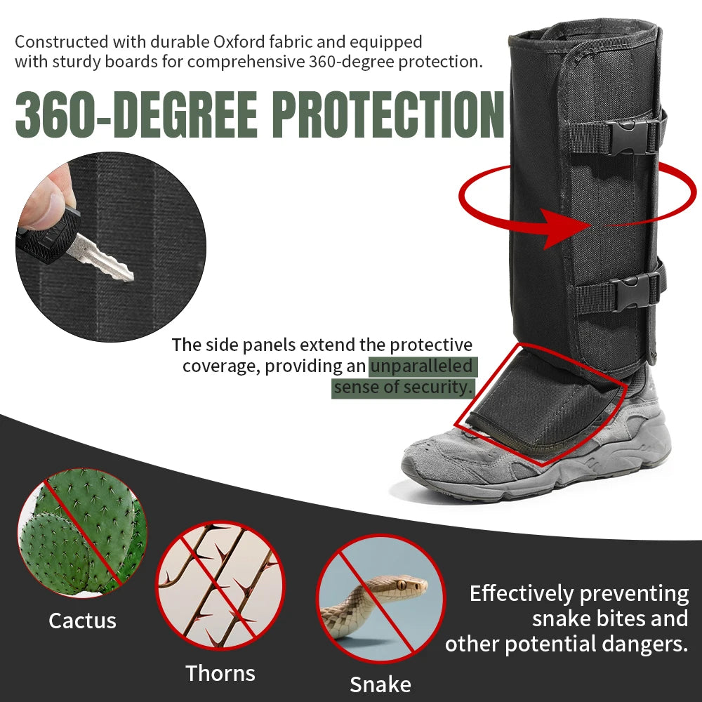 Snake Gaiters Leg Guards, Snake Guards, Adjustable Snake Bite Protection for Lower Legs, Snake Chaps for Men&Women