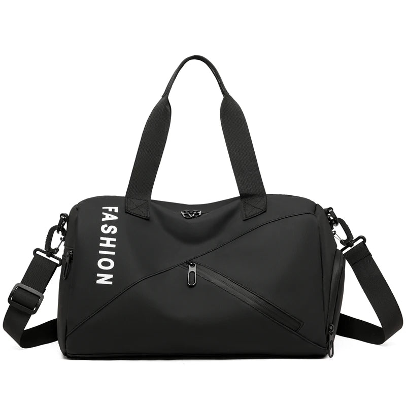 Women's Large Capacity PU Duffel Bag Water Resistant Weekender Gym Bag with Wet Pocket Overnight Travel Bag for Sports & Fitness