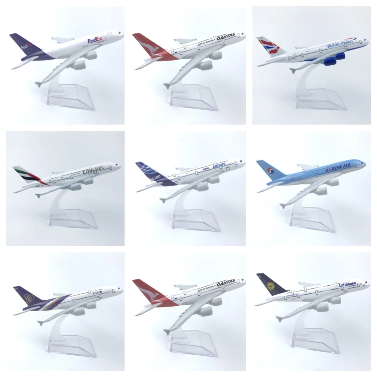 Emirates A380 Airplane Diecast Metal 1/400 Scale Aircraft 16CM Collectible Miniatures Model Planes Boys Toys Displays