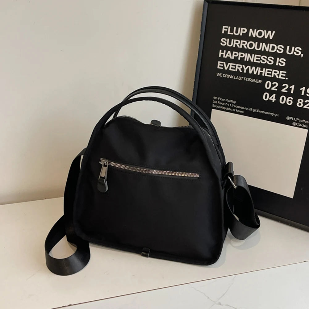 Women Lightweight Sling Bag Large Capacity Casual Crossbody Bag Solid Color Versatile Shoulder Bag Travel Shopping Work Date Bag
