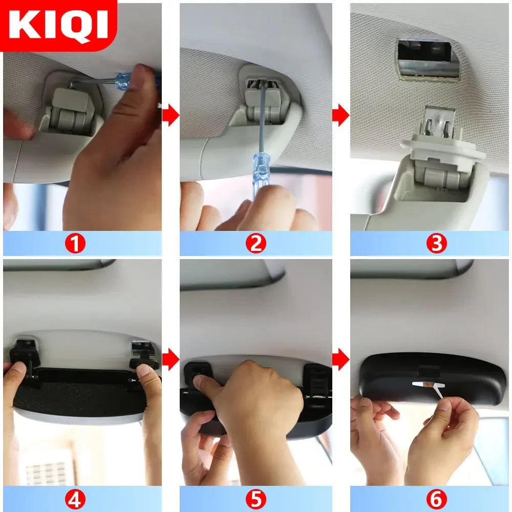 For Toyota RAV4 CH-R Corolla Camry 2013 - 2023 Inner Sunglasses Holder Glasses Case Storage Container Car Accessories