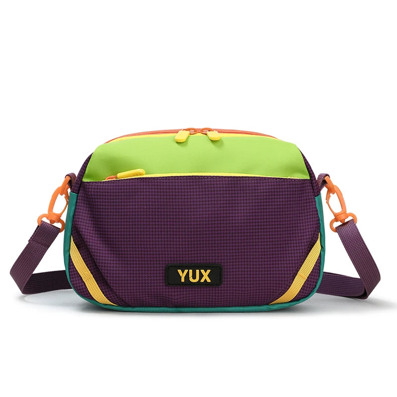 Women's Multi-Color Lightweight Nylon Crossbody Bag Casual Small Backpack Outdoor Sport Travel Daypack Colorblock Fashion Phone