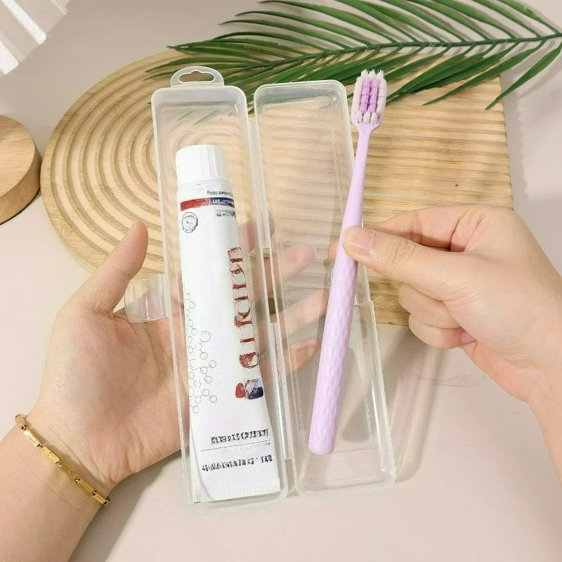 5/1pcs Portable Transparent Toothbrush Protect Holder Case Plastic Travel Camping Storage Box Bathroom Home Storage Supplies