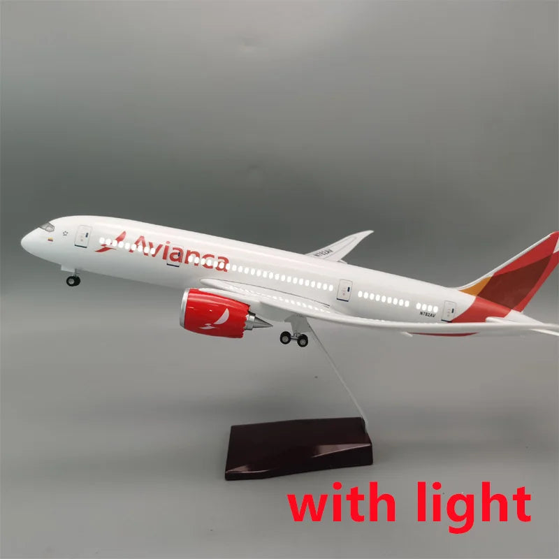 47cm Scale Airplane Diecast Resin Aircraft Columbia Avianca B787 Airline Plane Model Collection Display Toy Kids Toys For Boys