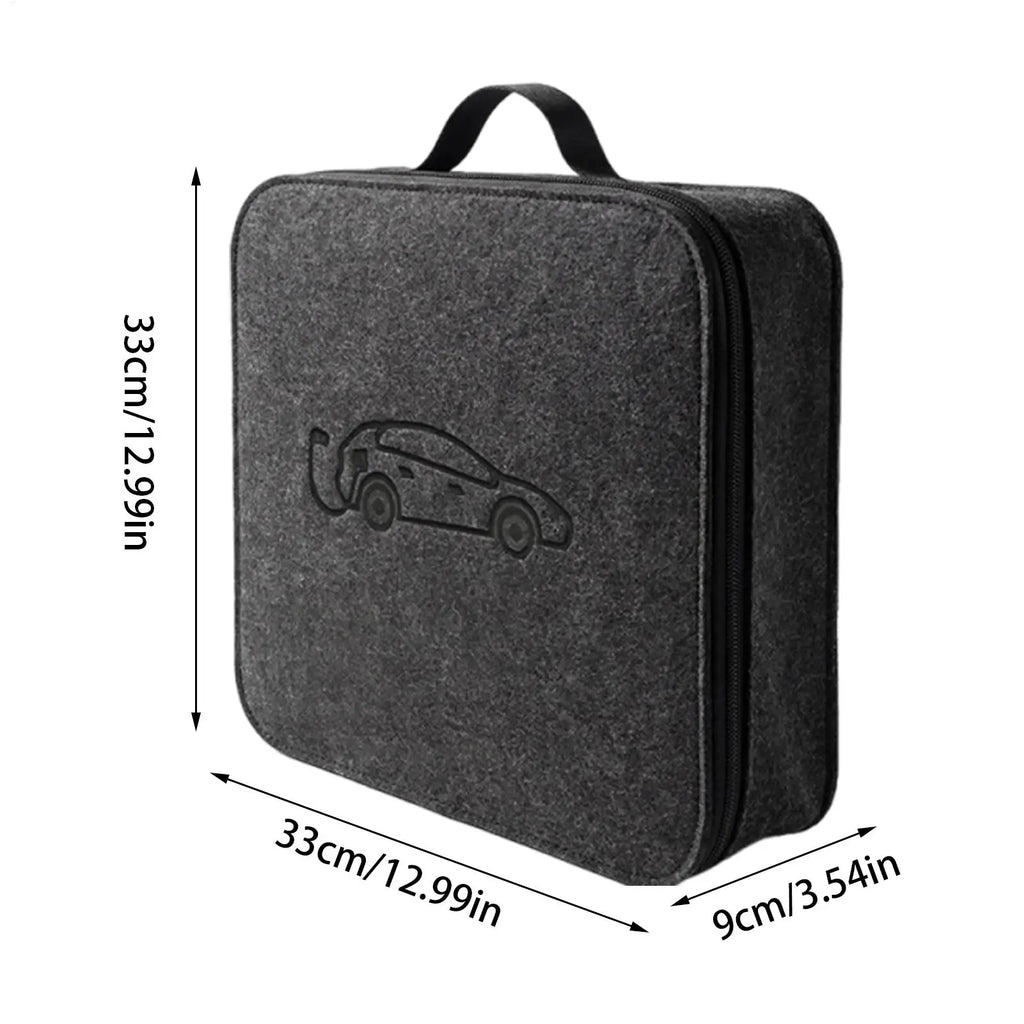 New Energy Vehicle Charging Gun Storage Bag Portable EV Charger Bag General Adjustable compartments Storage Bag