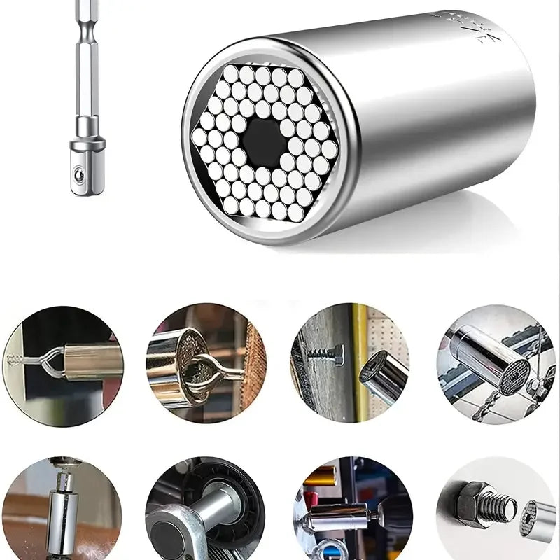Multifunctional 7 to 19mm Magic Socket Multi Purpose Wrench Extension Rod Electric Hand Drill Screw Tool Set