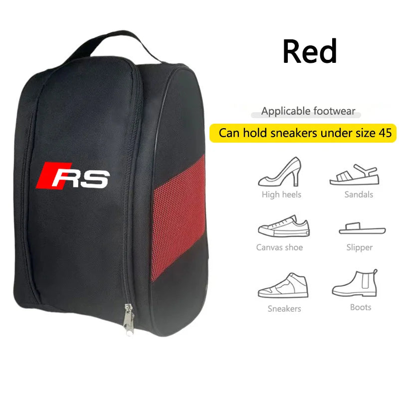 Car Emblem Sneaker Storage Bag Travel Outing Shoe Storage Tool For Audi Quattro SLine TT A3 A4 A6 A5 Q5 A1 Q7 Q3 A8 Q2 A7 RS7 RS