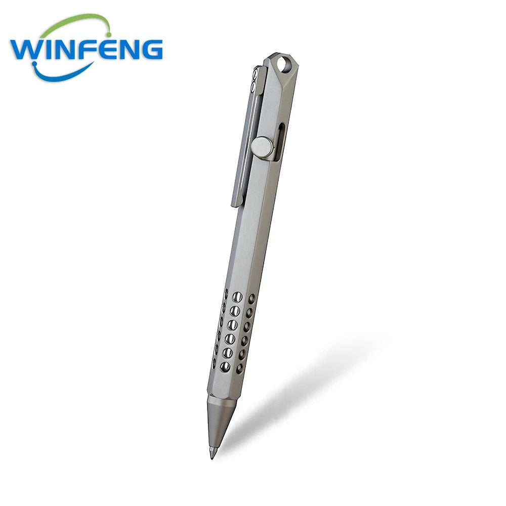 High Quality TC4 Titanium Tactical Pen Business Signature Pen Emergency Glass Breaker Security Protection Survival Supplies