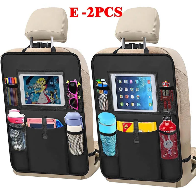 Multi-functional Car Seat Back Pocket Storage Bag with Tablet Holder Travel Protector Car Seat Organizer for Kids Travel