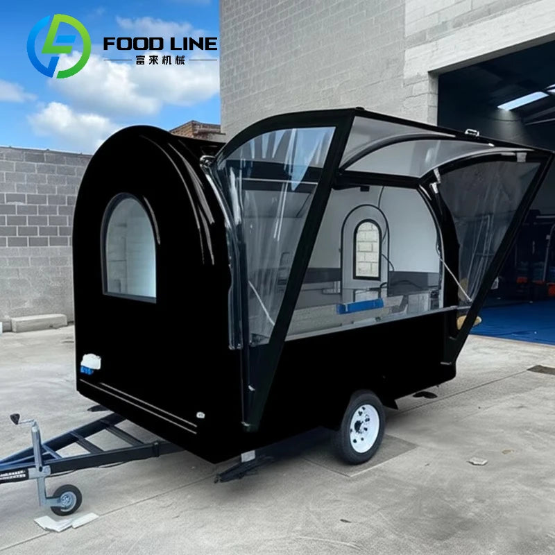 Fully Equipped Cart Trailers Fast Food Custom Cream Food Truck  with Full Equipment Mobile Food Trailer