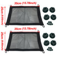 Stretchable Small Cargo Net Pocket Storage Mesh Net Elastic with Mounting Screws and Hooks for RV Truck Car SUV Boats