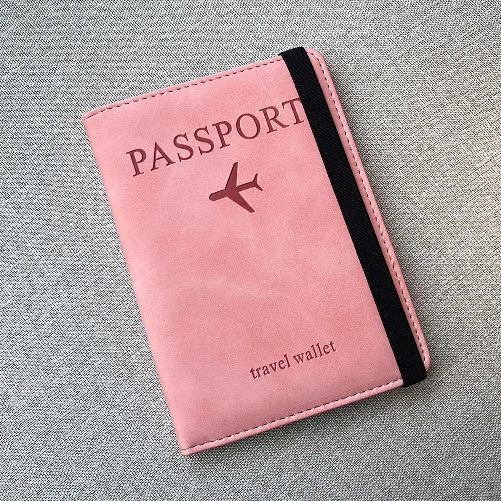 Designer Personalised Passport Cover Travel Document holders for Travel Business Elastic Band customised passport holder