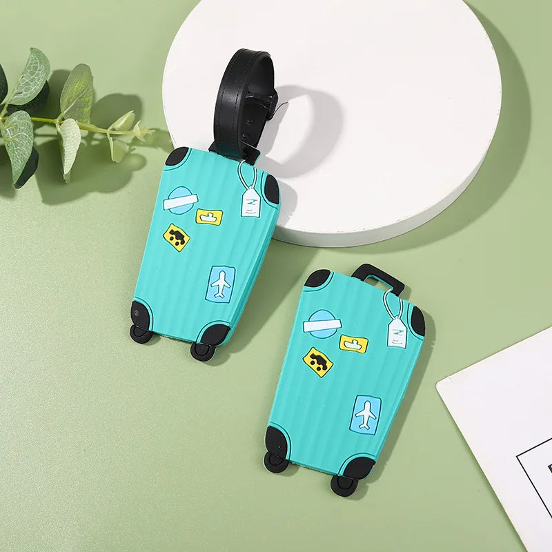 1PC Women Men Luggage Tag Travel Accessories Silicone Suitcase Address Label Baggage Boarding Bag Name ID Address Holder Tags