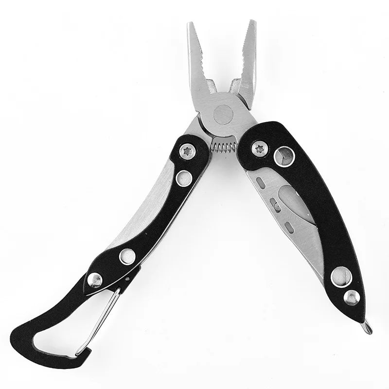 Dobeli 7 In 1 Stainless Steel Blade Outdoor Camping Multitools Multi-functional Pliers with Mini Folding Knife Gift Lylon Bag