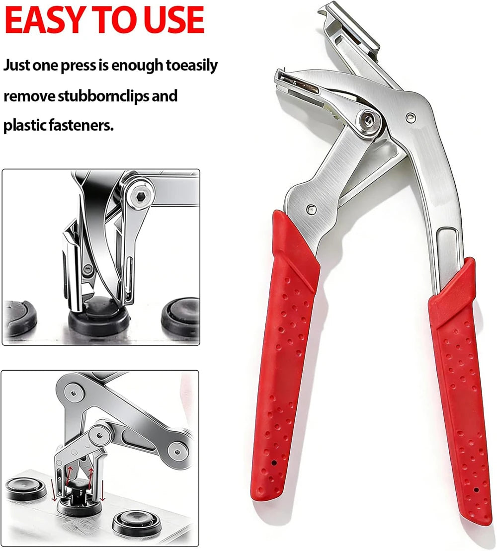Car Clip Pliers Panel Clip Removal Pliers Spring Loaded Fastener Removal Tool for Removing Automotive Fasteners Clips Door Panel