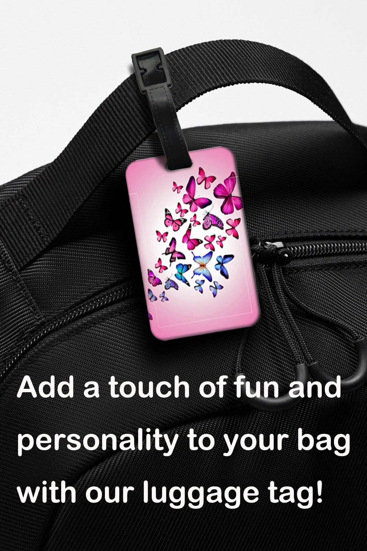 HOT SALE Butterfly Business Luggage Tag Suitcase Address Label Luggage Boarding Case Label Name ID Address Clip
