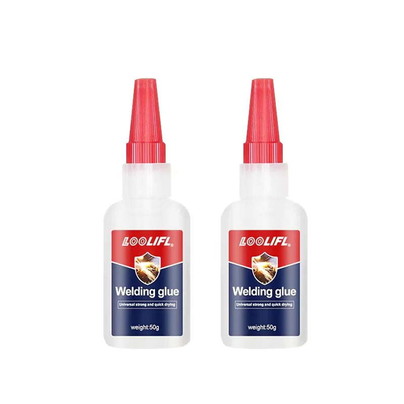 Loolifl50G High-Strength Oily Welding Glue - Super Glue, Universal Strong Instant Adhesive, Used for Metal, Ceramic, Glass, Wood, Plastic, and Alloy Stable and Does Not Turn Yellow