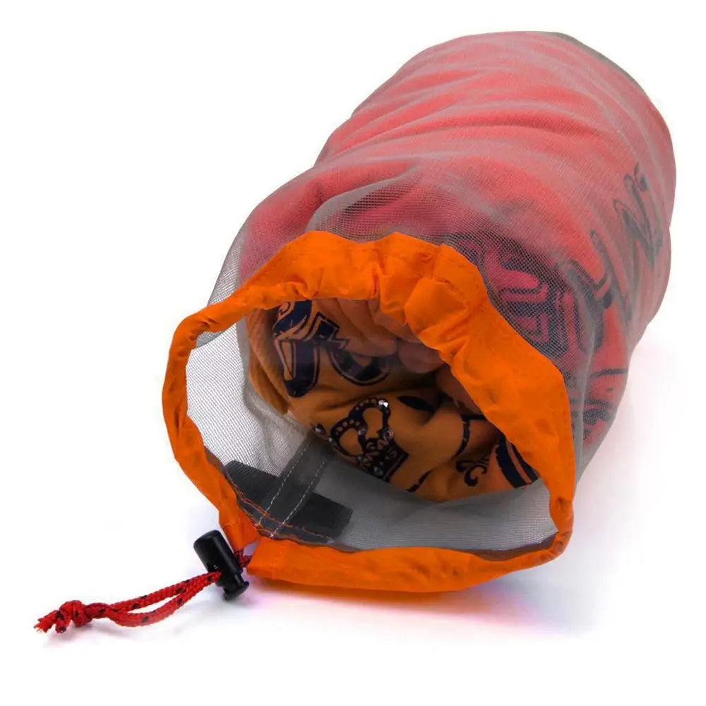 High quality Hiking Tools Ultralight Mesh Camping Sports accessories Traveling Bags Drawstring Storage Bag Climbing organizer